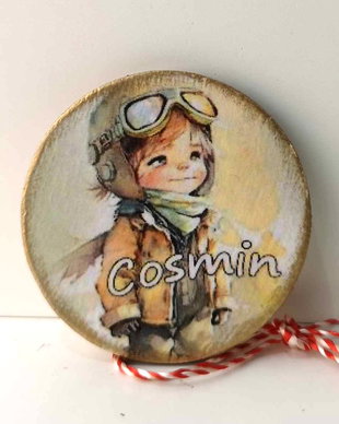 Martisor personalizat cu nume baiat