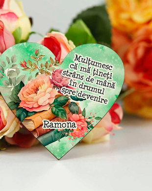 Martisor cu magnet si mesaj pentru profesoara