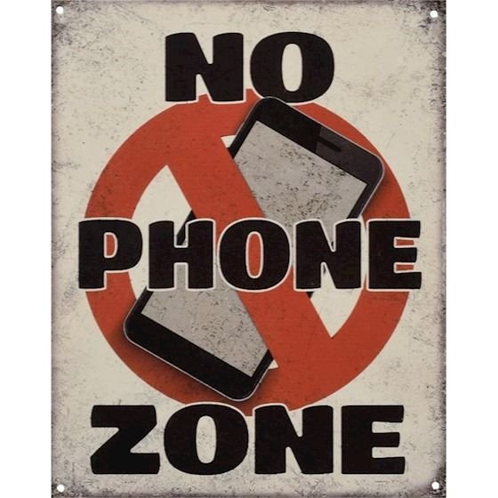 Decoratiune metalica telefonul interzis