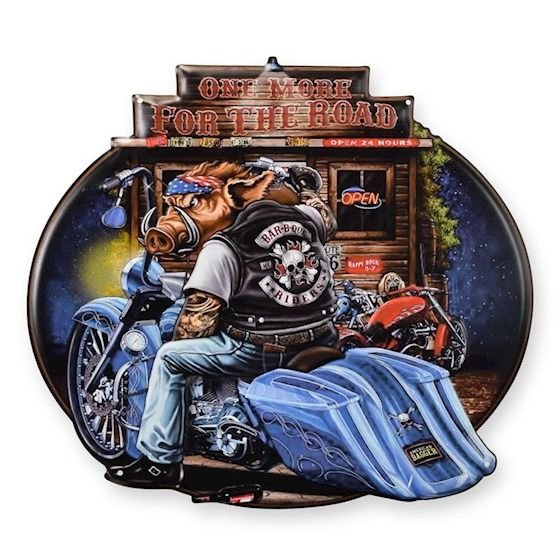 Decoratiune metalica cu un motociclist