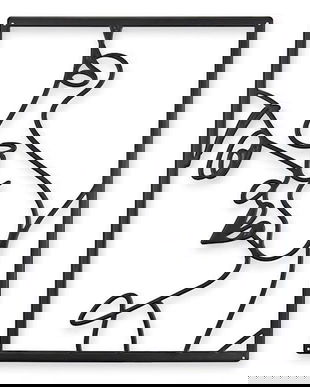 Sarutul-decoratiune metalica pentru perete