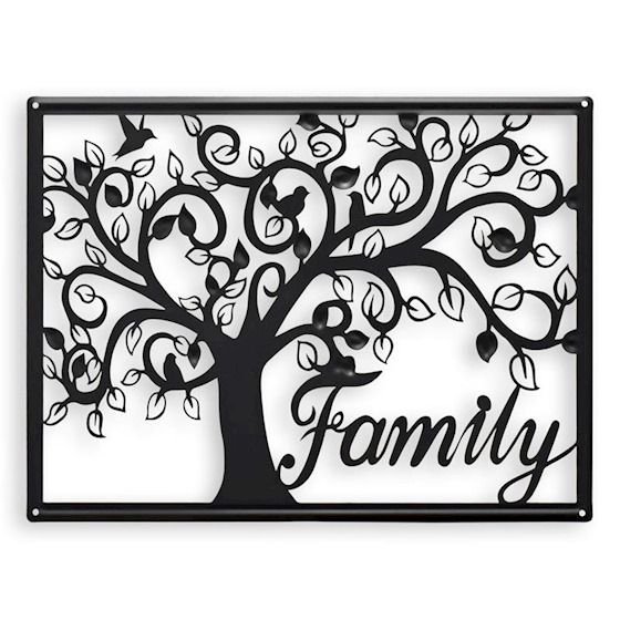 Copacul familiei-decoratiune metalica pentru perete