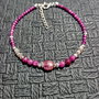 Bratara argint rubin boho chic minimalista trendy - Transport gratuit