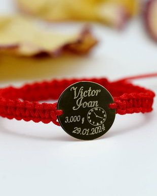 Bratara reglabila Banut / Charm 1.3 Cm - Aur 14K Zodiac / Date bebelus