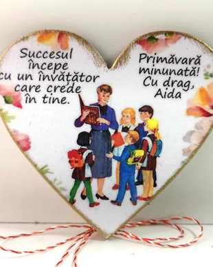Magnet personalizat pentru invatatoare/educatoare - martisor