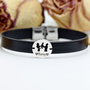 Bratara Piele Naturala personalizata / Familie / Te iubim tati / Argint 925