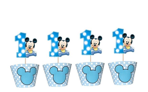 Toppere baby Mickey mouse cu cifra