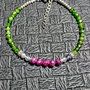 Bratara argint rubin tanzanit crom diopsid minimalista boho chic - Transport gratuit
