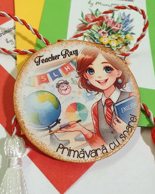 Martisor personalizat, Educatoare / Invatatoare / Profesoara Engleza