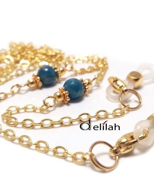 Lantisor auriu ochelari cu sfere kyanit