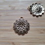 Pandantiv floare aurie - 34x30mm