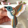 "Flying Bird" - Brosa broderie manuala