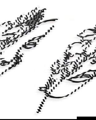 Fata cu flori-decoratiune metalica pentru perete