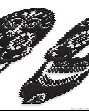 Craniu pentru Ziua Mortilor-decoratiune metalica