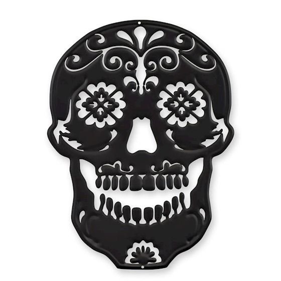 Craniu pentru Ziua Mortilor-decoratiune metalica