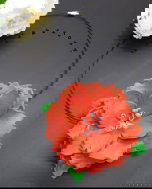 Colier handmade statement unicat -floral - foamiran (cod964)