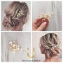 Pieptene mireasa floral "Marissa Gold"