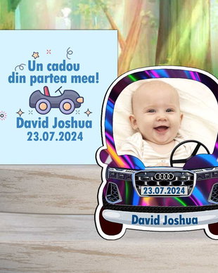 Marturii botez baiat, magneti masinuta Audi color