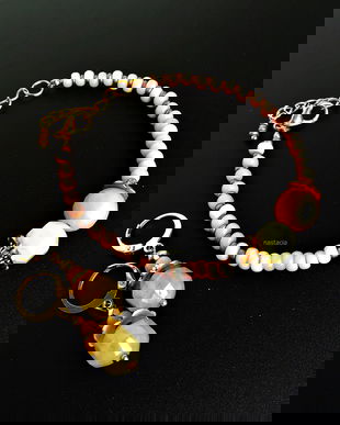 set cu opal roz si dolomit