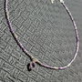 Colier argint ametist charm minimalist boho chic trendy - Transport gratuit