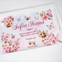 Set aniversar personalizat 1 anisor - Spring Bees & Butterflies - Tavita turta si accesorii
