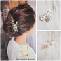 "Marissa Silver" - pieptan mireasa floral