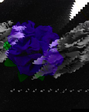 Brosa statement handmade unicat - Martisor - floare (cod951)