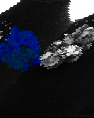 Brosa statement handmade unicat - Martisor - floare (cod954)