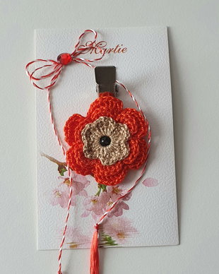 Martisor cadou handmade agrafa de par