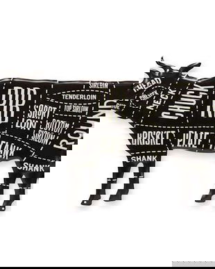 Decoratiune metalica cu o vaca