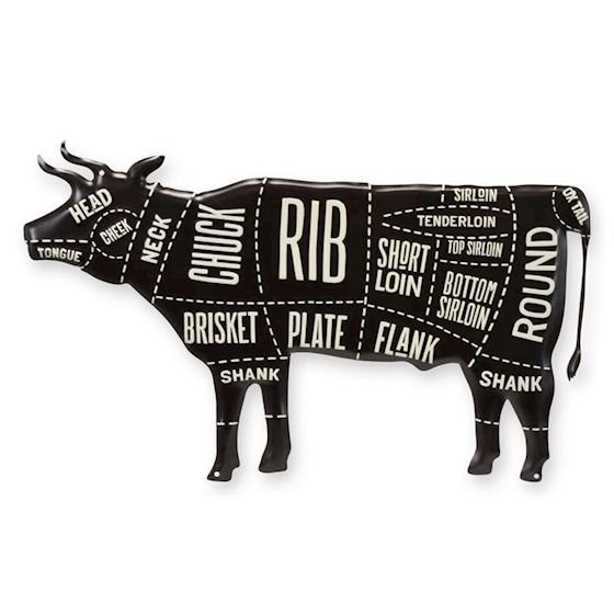 Decoratiune metalica cu o vaca