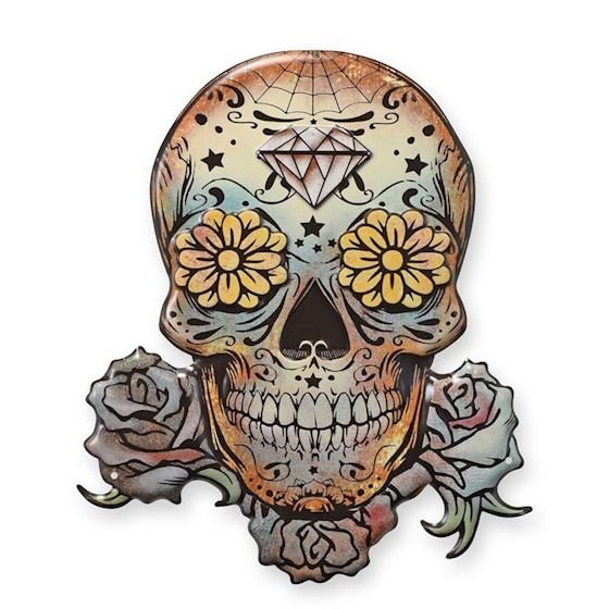 Craniu pentru Ziua Mortilor-decoratiune metalica