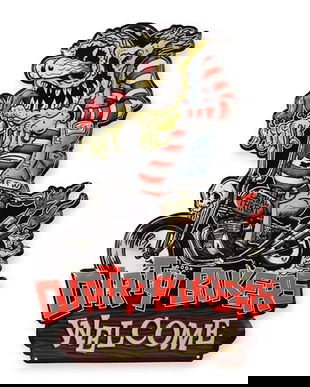 Decoratiune metalica motociclisti