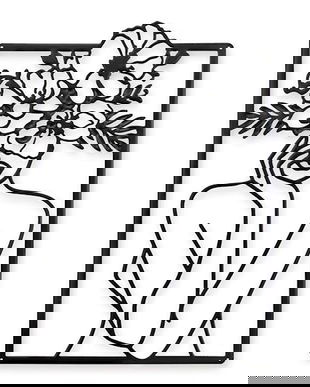 Fata cu flori-decoratiune metalica