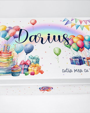 Cutie Amintiri Personalizată - Happy Birthday