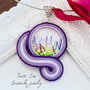 Pandantiv soutache mov-lila
