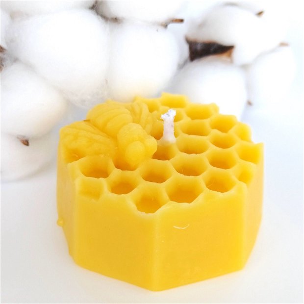 Lumanare hexagon din ceara de albine