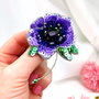 Broșă floare - Purple flower