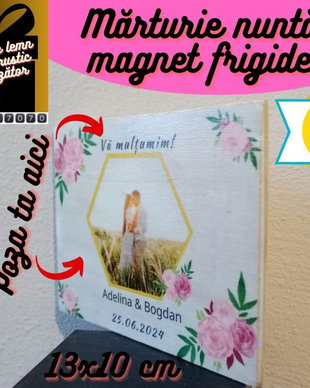 Măturie nuntă-magnet frigider