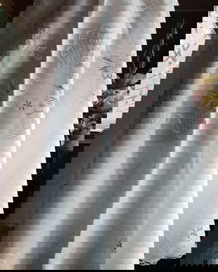 SUPERBA FATA DE MASA LUCRATA MANUAL CU BRODERIE MANUALA 190/160 CM