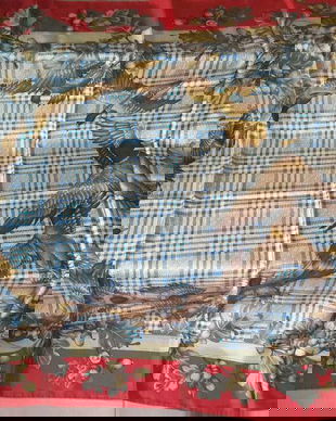 ESARFA CODELLO MATASE NATURALA 88/88 CM BRODERIE APLICATA FLORAL DECORATIO