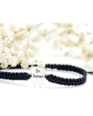 Bratara Reglabila Personalizata  Maseluta / Dintisor /Argint 925
