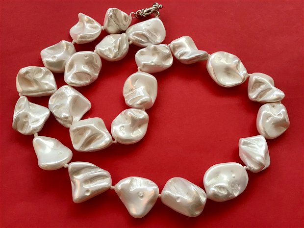 Colier perle de Mallorca în stil baroc