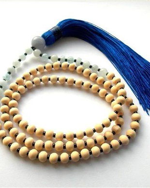 Colier Mala 108+1*Lemn+Acvamarin*Scorpion