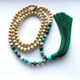 Colier Mala 108+1*Lemn+Turcoaz*Sagetator