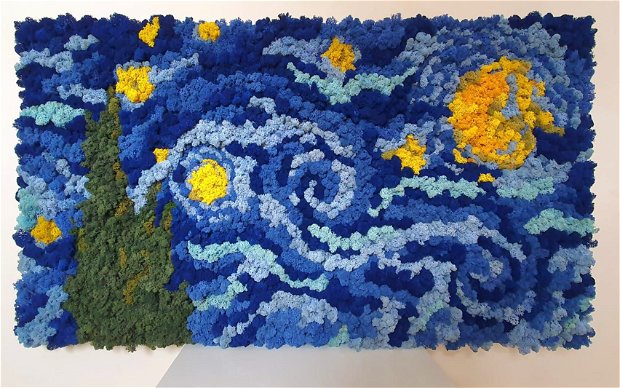 Tablou cu licheni The Starry Night