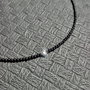 Colier argint onix inima argint asimetric minimalist - Transport gratuit