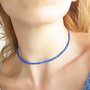 Choker finut albastru