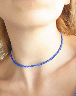 Choker finut albastru