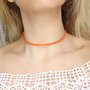 Choker finut portocaliu